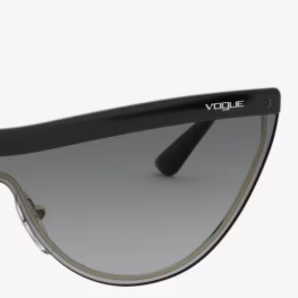 NEW Vogue Eyewear Black & Pale Gold Cat Eye Style Sunglasses with Case (VOXX021) main image 5